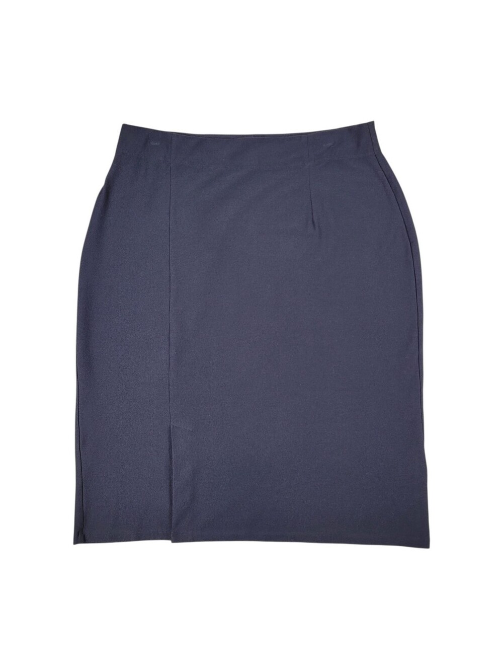Eileen Fisher Skirt M Medium Pull On Crepe Pencil Navy Blue